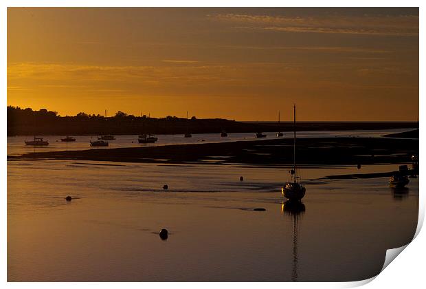  Conwy Estuary Sunset Print by Sean Wareing