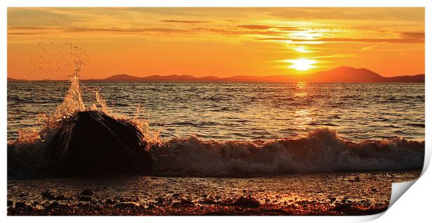 Shell island sunset Print by Sean Wareing