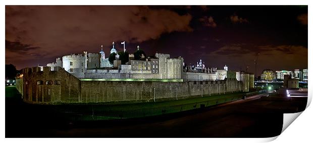 Tower of London Panorama Drama Print by peter tachauer