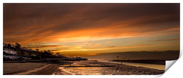 Dawn over Leigh on Sea Print by peter tachauer