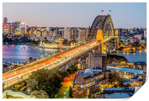 Sydney Harbour Bridge Print by peter tachauer