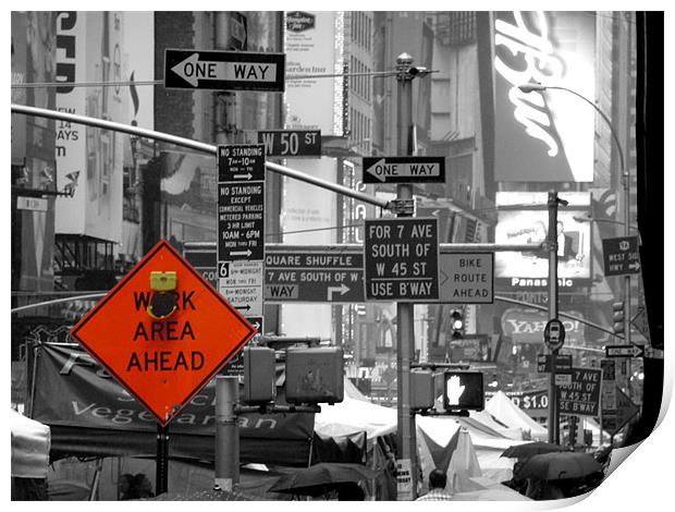 Directions? It's Black and White! Print by peter tachauer