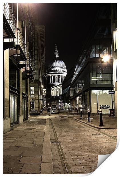 Peekaboo St Paul's Print by peter tachauer