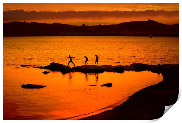 Lake Taupo Sunset Print by peter tachauer