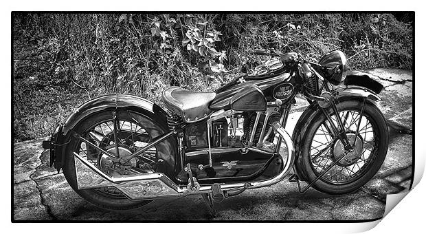 New Hudson Motor Cycle Print by peter tachauer