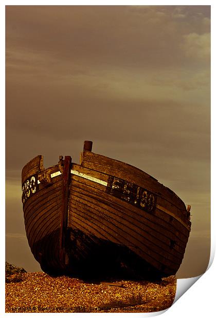 An Old Wrecked Fishing Boat 4 Print by Dawn O'Connor
