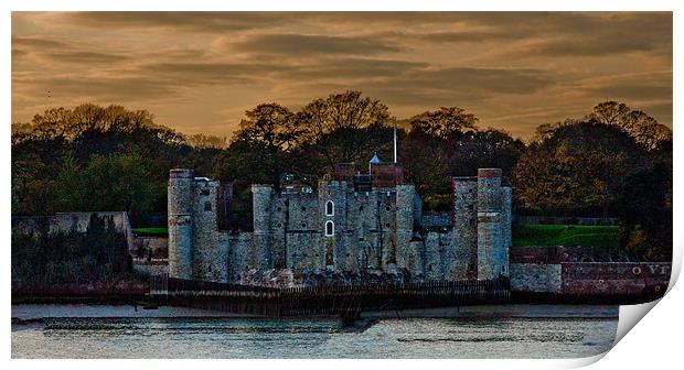 Upnor Castle Kent Sunset Print by Dawn O'Connor