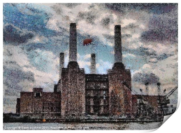 Pink Floyd's Pig, Battersea Power Station Print by Dawn O'Connor