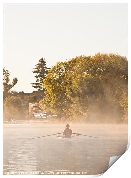 Henley on Thames Rower Print by Dawn O'Connor