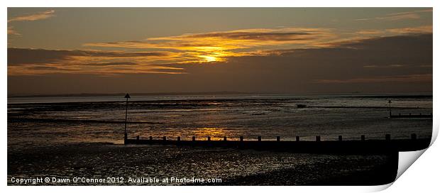 Southend on Sea,  Sunset Print by Dawn O'Connor