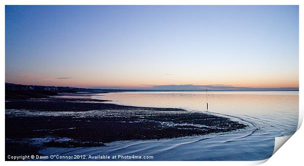 Whitstable Sunset Print by Dawn O'Connor