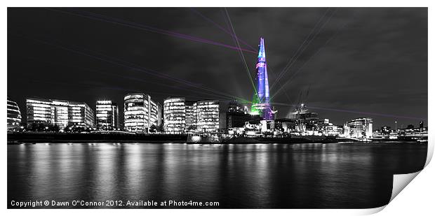 The Shard Lasers Print by Dawn O'Connor