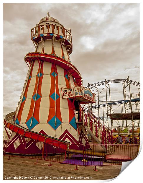 Helter Skelter Clacton Print by Dawn O'Connor