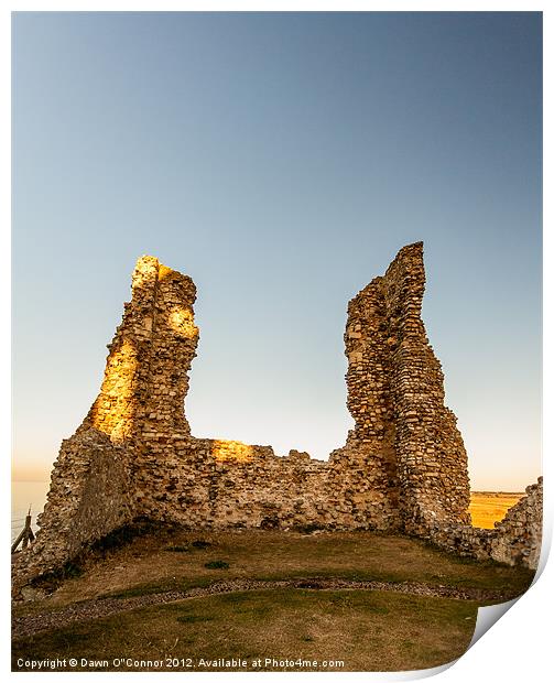 Reculver Towers Print by Dawn O'Connor