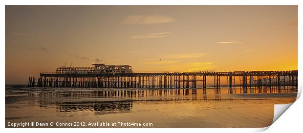 Hastings Pier Print by Dawn O'Connor