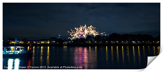 Millbank Park Fireworks Print by Dawn O'Connor