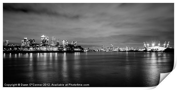 London City Skyline Print by Dawn O'Connor