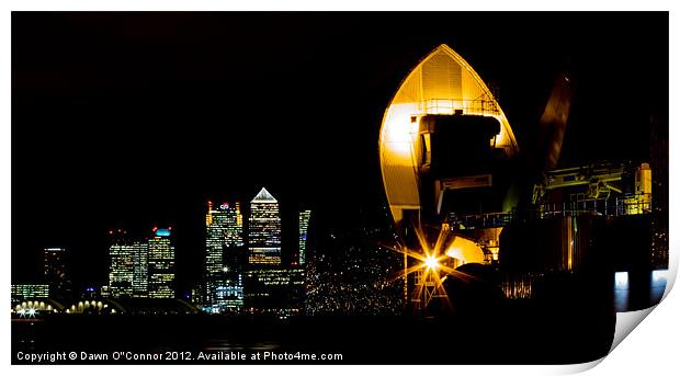 London Docklands Skyline Print by Dawn O'Connor