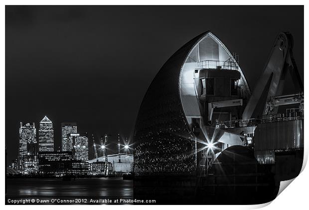 London Docklands Skyline Print by Dawn O'Connor