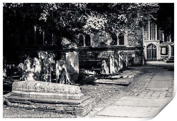 Maidstone Graveyard Print by Dawn O'Connor