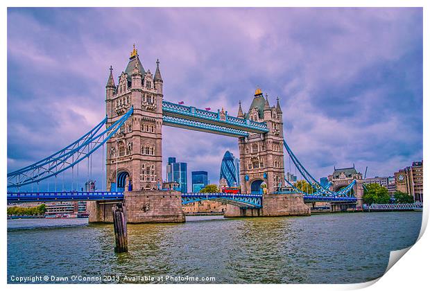 Tower Bridge London Print by Dawn O'Connor