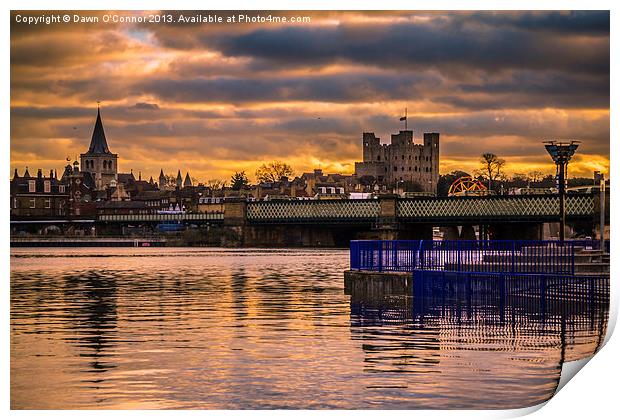 Rochester High Tide Sunset Print by Dawn O'Connor