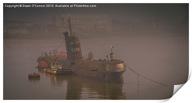 Black Widow Submarine Print by Dawn O'Connor