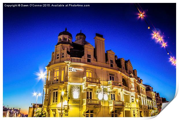 Shore View Hotel Eastbourne Sussex Print by Dawn O'Connor