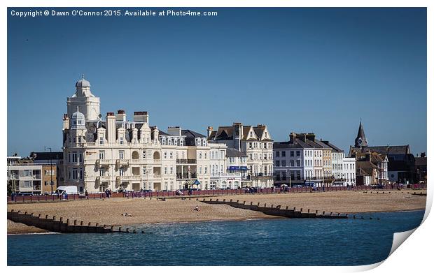Shore View Hotel Eastbourne Sussex Print by Dawn O'Connor