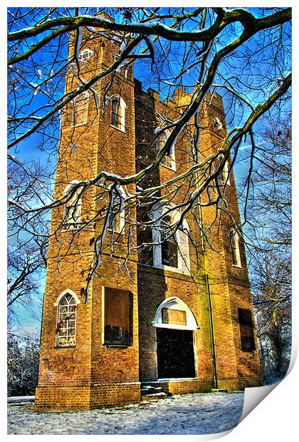 Severndroog Castle, Shooters Hill, Eltham, London, Print by Dawn O'Connor