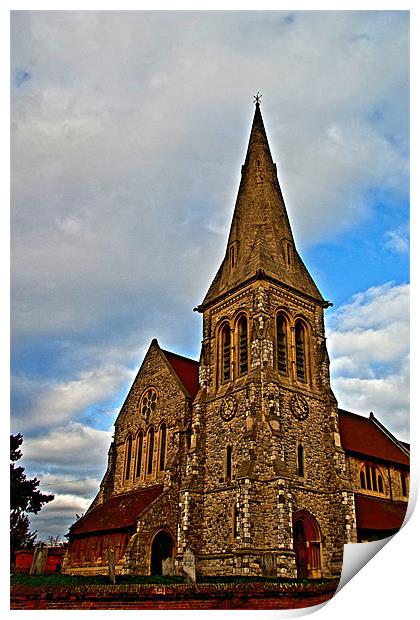Eltham Parish Church (Saint John the Baptist) Elth Print by Dawn O'Connor