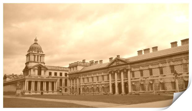 The Royal Hospital for Seamen, Greenwich Print by Dawn O'Connor