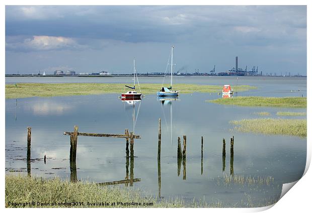 River Medway Print by Dawn O'Connor