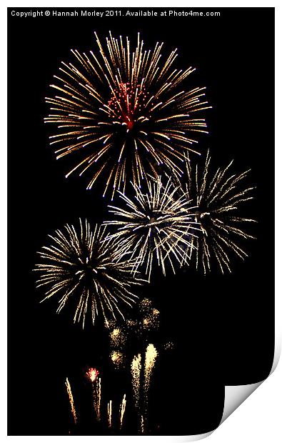 Fireworks at Airbourne, Eastbourne Print by Hannah Morley