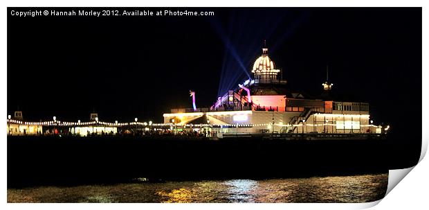 Eastbourne Pier by Night Print by Hannah Morley