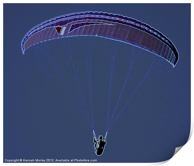 Paragliding Print by Hannah Morley