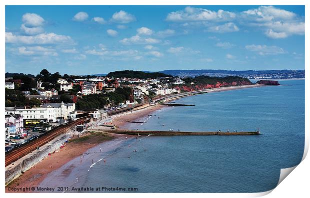 Dawlish Beach View  Print by Anthony Michael 