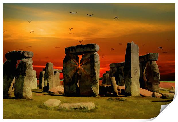Stonehenge Fantasy Print by Anthony Michael 