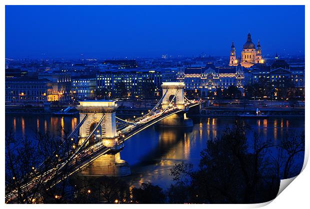 Bridge Across the Danube Print by Adam Lucas