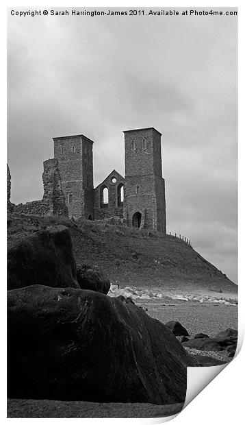 Reculver Castle, Kent Print by Sarah Harrington-James