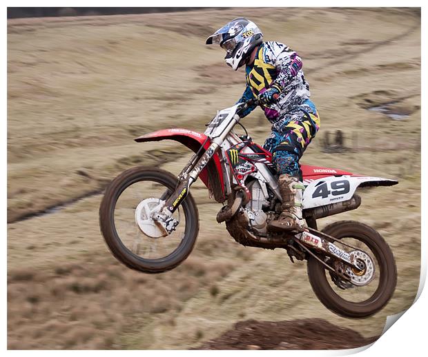 Motocross Print by Sam Smith