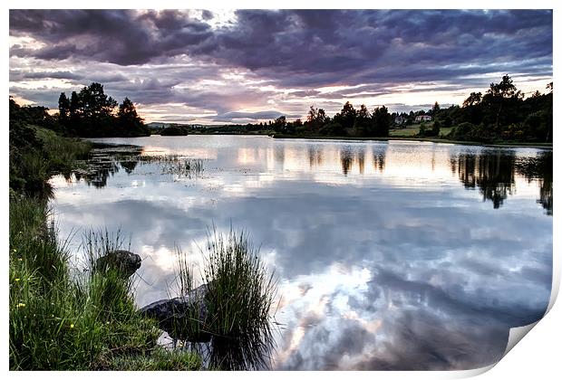Knapps Loch Reflections Print by Sam Smith