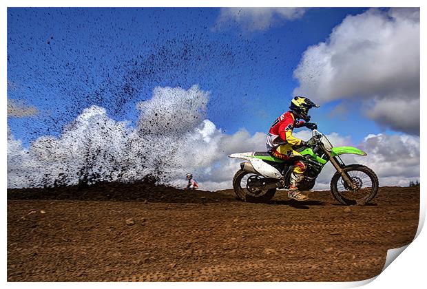 Motocross Print by Sam Smith