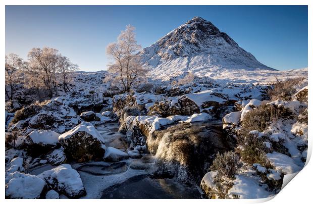 Buachaille in winter Print by Sam Smith