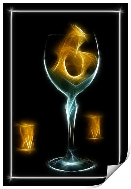 wine glass Print by Sam Smith