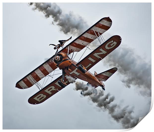 Breitling stunt plane Print by Sam Smith