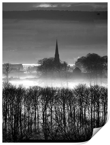 Fogged Spire Print by james sanderson