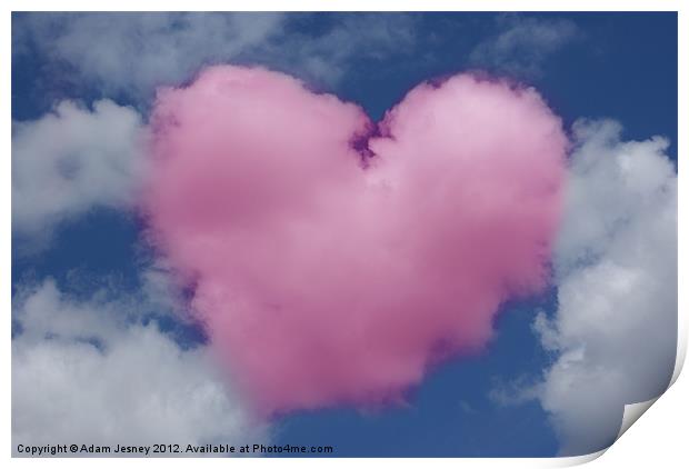 Heart Cloud Print by Adam Jesney