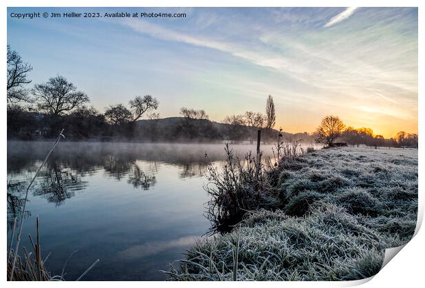 Sunrise Mapledurham Print by Jim Hellier