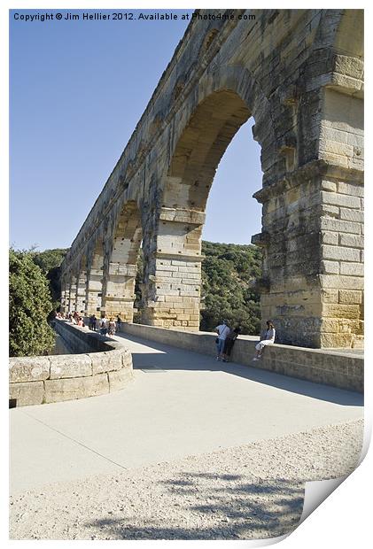 Pont Du Gard Print by Jim Hellier